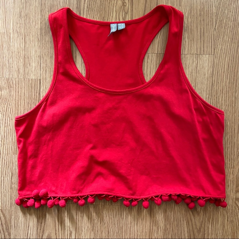 ASOS red crop tank